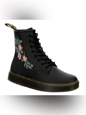 Dr. Martens Zavala Floral Leather 8-Eye Grunge Combat Boots Women’s 8 NWOB Goth